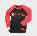Baseball Canada Raglan Black/Red | Chandail de type Raglan Noir/Rouge de Baseball Canada
