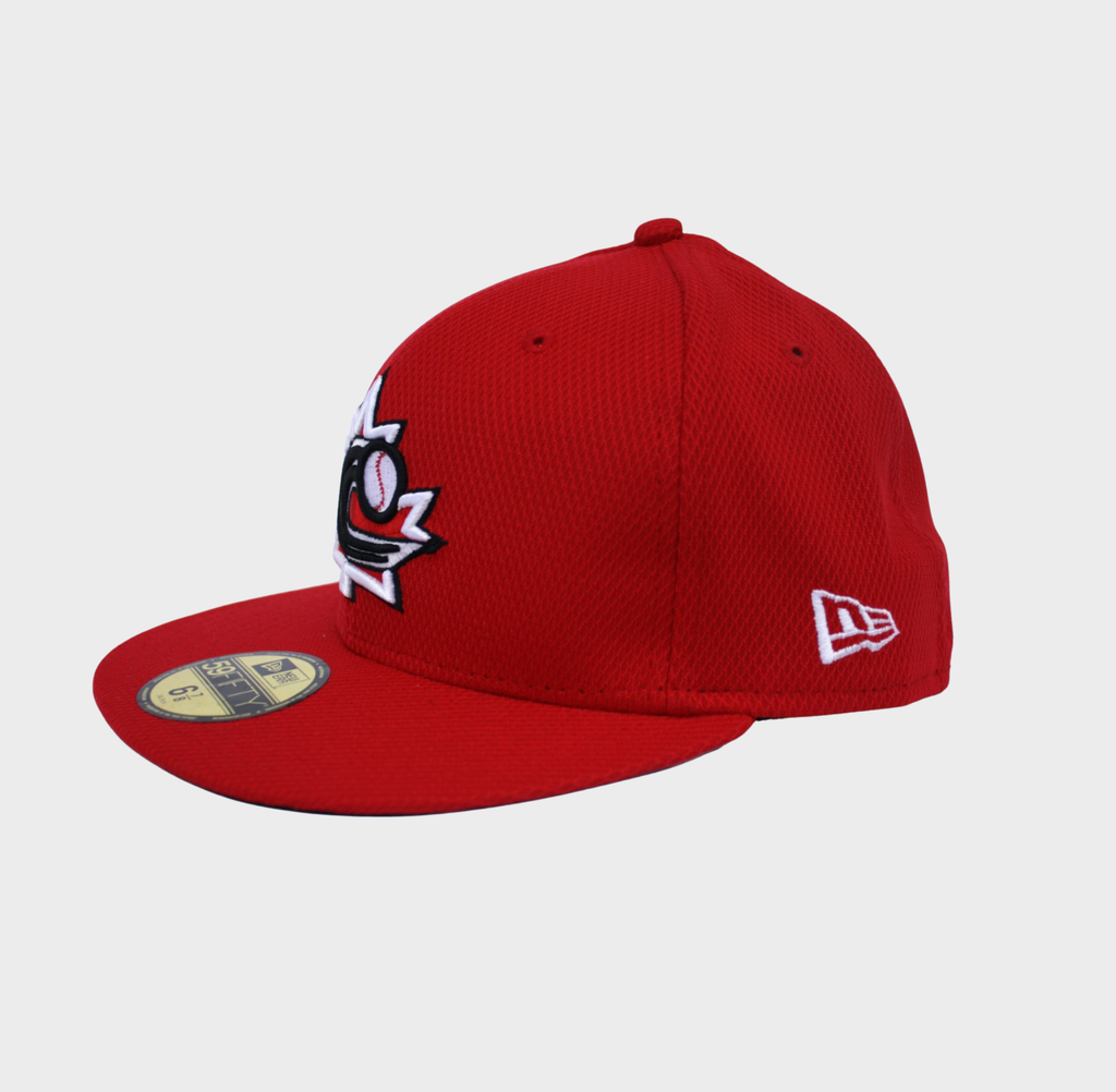 Baseball Canada Fitted Diamond Era Cap - Red|Casquette Baseball Canada Rouge