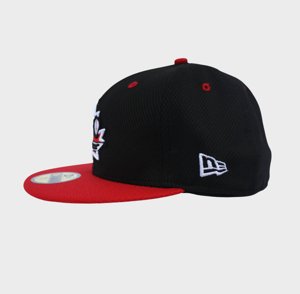 Baseball Canada Low Profile Fitted Diamond Era Cap - Black|Casquette Baseball Canada Noire