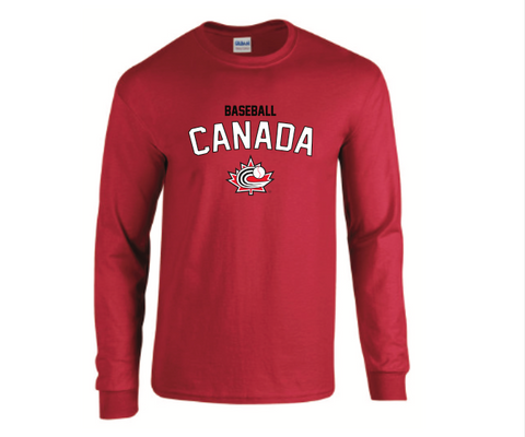 Red Cotton Long Sleeve T-Shirt