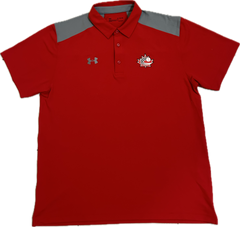 Under Armour Red & Grey Polo Shirt