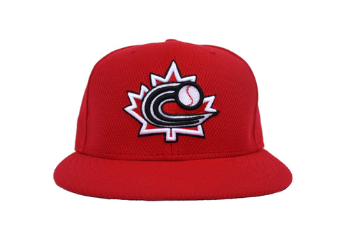Baseball Canada Fitted Diamond Era Cap - Red|Casquette Baseball Canada Rouge